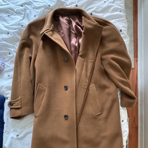 Vintage Italian Wool and Silk Camel Coat - Picture 1 of 5